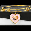 Labrador Retriever Print Heart Pendant Bangle-Free Shipping - Deruj.com