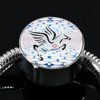 Amazing Percheron Horse Print Circle Charm Steel Bracelet-Free Shipping - Deruj.com