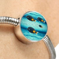 Achilles Tang Fish Print Luxury Circle Charm Bracelet-Free Shipping - Deruj.com
