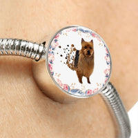 Amazing Australian Terrier Print Circle Charm Steel Bracelet-Free Shipping - Deruj.com