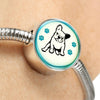Cute French Bulldog Print Circle Charm Steel Bracelet-Free Shipping - Deruj.com