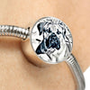 South African Mastiff (Boerboel) Dog Print Circle Charm Steel Bracelet-Free Shipping - Deruj.com