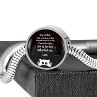 Cute Cat Print Circle Charm Steel Bracelet-Free Shipping - Deruj.com