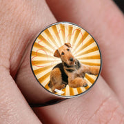Airedale Terrier Print luxury Signet Ring-Free Shipping - Deruj.com