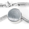 Lovely Cats Print Circle Charm Steel Bracelet-Free Shipping - Deruj.com