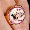 Golden Retriever Dog Print Signet Ring-Free Shipping - Deruj.com
