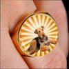 Airedale Terrier Print luxury Signet Ring-Free Shipping - Deruj.com
