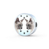Tonkinese Cat Print Circle Charm Steel Bracelet-Free Shipping - Deruj.com