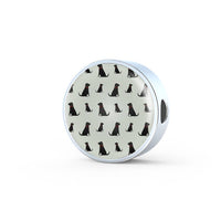 Labrador Retriever Pattern Print Luxury Circle Charm Bracelet-Free Shipping - Deruj.com