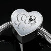 Pug Paws Print Heart Charm Steel Bracelet-Free Shipping - Deruj.com