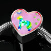 Bedlington Terrier Dog Art Print Heart Charm Steel Bracelet-Free Shipping - Deruj.com