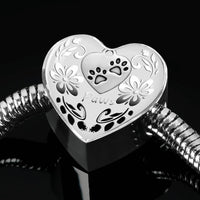 Paws Print Heart Charm Steel Bracelet-Free Shipping - Deruj.com