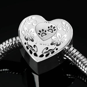 Paws Print Heart Charm Steel Bracelet-Free Shipping - Deruj.com