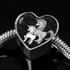 Cute Unicorn Print Heart Charm Steel Bracelet-Free Shipping - Deruj.com