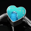 Dolphin Fish Print Heart Charm Steel Bracelet-Free Shipping - Deruj.com