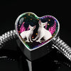 Devon Rex Cat Print Heart Charm Steel Bracelet-Free Shipping - Deruj.com