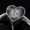 Italian Greyhound Dog Print Heart Charm Steel Bracelet-Free Shipping - Deruj.com