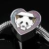 Amazing Panda Vector Art Print Heart Charm Steel Bracelet-Free Shipping - Deruj.com