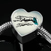 Greyhound Dog Art Print Heart Charm Steel Bracelet-Free Shipping - Deruj.com