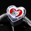 Burmilla Cat Print Heart Charm Steel Bracelet-Free Shipping - Deruj.com