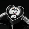 Siberian Husky Dog Print Heart Charm Steel Bracelet-Free Shipping - Deruj.com