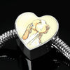 Bracco Italiano Dog Print Heart Charm Steel Bracelet-Free Shipping - Deruj.com