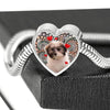Cute Havanese Dog Print Heart Charm Steel Bracelet-Free Shipping - Deruj.com
