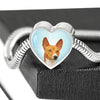 Basenji Dog Print Heart Charm Steel Bracelet-Free Shipping - Deruj.com