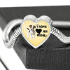 Jack Russell Terrier Print Heart Charm Steel Bracelet-Free Shipping - Deruj.com