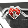 British Shorthair Cat Print Heart Charm Steel Bracelet-Free Shipping - Deruj.com