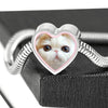 Cute Snoopy Cat Print Heart Charm Steel Bracelet-Free Shipping - Deruj.com