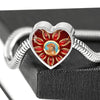 Tosa Inu Dog Print Heart Charm Steel Bracelet-Free Shipping - Deruj.com