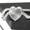 Thoroughbred Horse Print Heart Charm Steel Bracelet-Free Shipping - Deruj.com