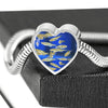 Zebrafish Fish Print Heart Charm Steel Bracelet-Free Shipping - Deruj.com