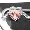 Golden Retriever Dog Print Heart Charm Steel Bracelet-Free Shipping - Deruj.com
