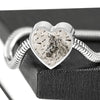 Appaloosa Horse Print Heart Charm Steel Bracelet-Free Shipping - Deruj.com