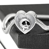 Cute Pet Art Print Heart Charm Steel Bracelet-Free Shipping - Deruj.com