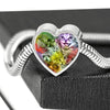 Happy Cats Print Heart Charm Steel Bracelet-Free Shipping - Deruj.com