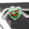 Arabian Horse Art Print Heart Charm Steel Bracelet-Free Shipping - Deruj.com