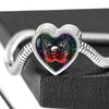 Gun And Skull Print Heart Charm Steel Bracelet-Free Shipping - Deruj.com