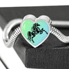 Amazing Horse Vector Print Heart Charm Steel Bracelet-Free Shipping - Deruj.com