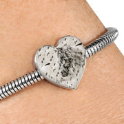Appaloosa Horse Print Heart Charm Steel Bracelet-Free Shipping - Deruj.com