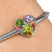 Happy Cats Print Heart Charm Steel Bracelet-Free Shipping - Deruj.com