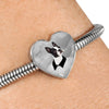 Boston Terrier Print Heart Steel Bracelet-Free Shipping - Deruj.com