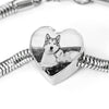 Alaskan Malamute Print luxury Heart Charm Bracelet-Free Shipping - Deruj.com