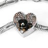 Entlebucher Mountain Dog Print Heart Charm Steel Bracelet-Free Shipping - Deruj.com