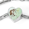 American Paint Horse Watercolor Art Print Heart Charm Steel Bracelet-Free Shipping - Deruj.com