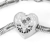 Paws Print Heart Charm Steel Bracelet-Free Shipping - Deruj.com