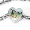 Glowlight Tetra Fish Print Heart Charm Steel Bracelet-Free Shipping - Deruj.com