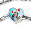 Petit Basset Griffon Vendeen Print Heart Charm Steel Bracelet-Free Shipping - Deruj.com